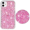 thumbnail image 5 of Allytechgroup Glitter Bling Case Compatible with Apple iPhone 12/ iPhone 12 Pro for Girls Women, Slim Fit Soft TPU Back Cover Anti-Scratch Bumper Shockproof Phone Case for iPhone 12/ 12 Pro, Pink, 5 of 5