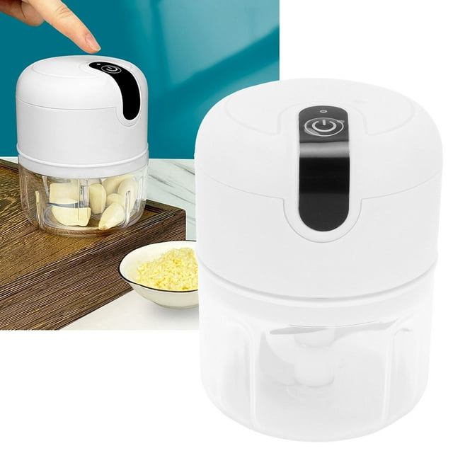 Garlic Masher, 250ML Food Chopper Plastic Kitchen Electric for Ginger for Garlic
