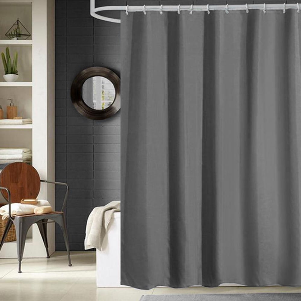 180X200 Modern Luxury White Shower Curtain Waterproof Bathroom Curtains W/Hooks 