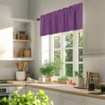 thumbnail image 3 of Purple Valances for Windows, 42 x 12in, Simple Background Modern Solid Color Monochrome Rod Pocket Kitchen Valance Curtain Light Filtering Window Treatments for Living Room Bedroom, 1 Panel, 3 of 7