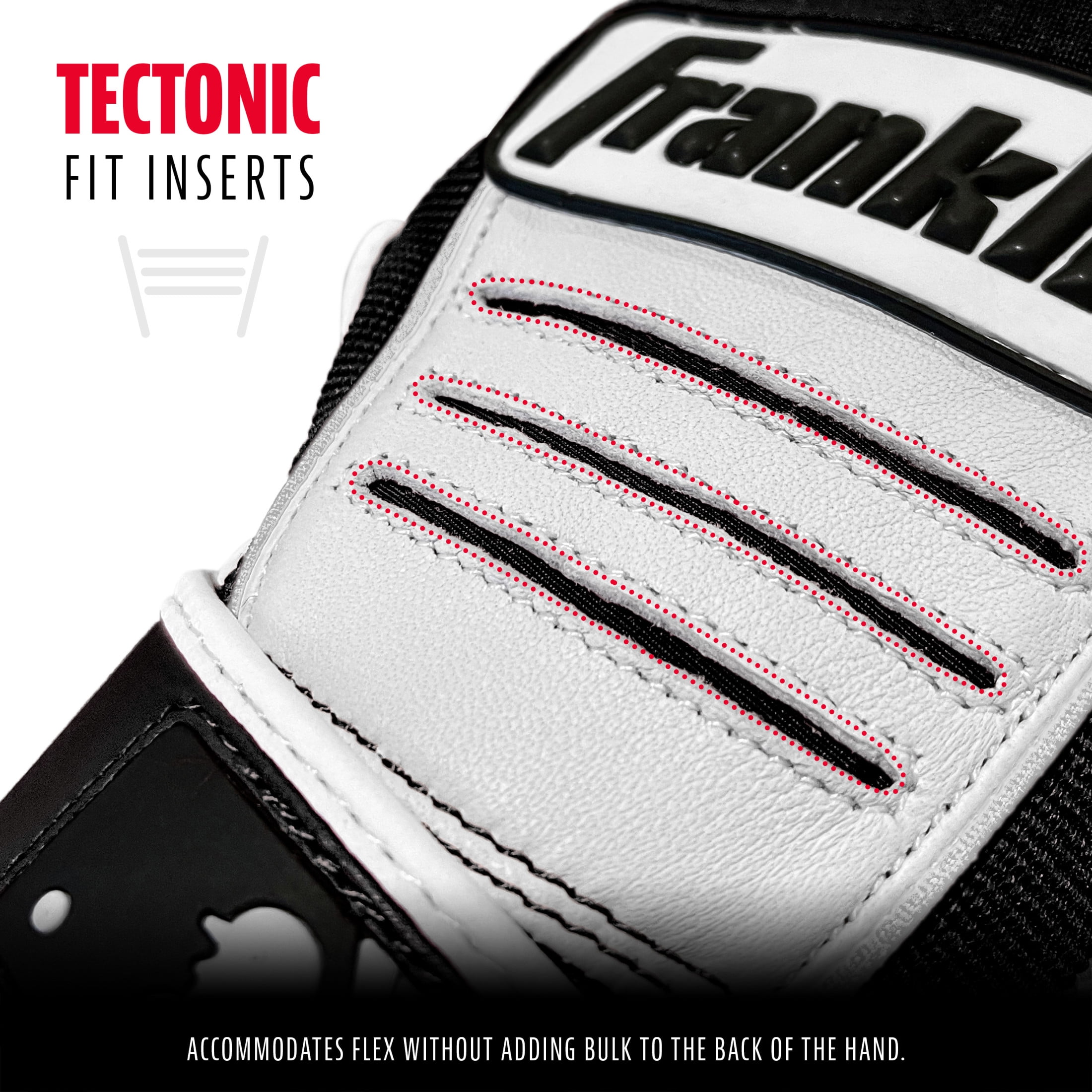 Franklin Sports MLB Batting Gloves - CFX Pro Adult Men's + Youth Batting Gloves Pair - Baseball + Softball Gloves - White/Black - Adult X Large