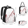 thumbnail image 2 of Easygdp Bloody Hand Mochila para Niños y Niñas con Set de Caja de Almuerzo y Estuche para Lápices 3 en 1, Mochila Escolar Estampada para Adolescentes, 2 of 7