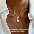 thumbnail image 4 of Turandoss Pearl Necklaces for Women GirlsDainty Gold Pearl Choker Pendant Necklace for Women Trendy Simple Elegant Gold Bridal Wedding Necklace for Womens Jewelry Bridesmaid Proposal Gifts, 4 of 8