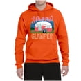 thumbnail image 3 of Happy Glamper | Fancy Camping Camper Van Caravan | Nature Lover Unisex Hoodie Sweatshirt, Orange, XL, 3 of 5