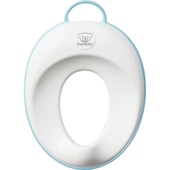 BABYBJORN Toilet Trainer, Blanc/turquoise, 1 Pièce (Pack de 1)