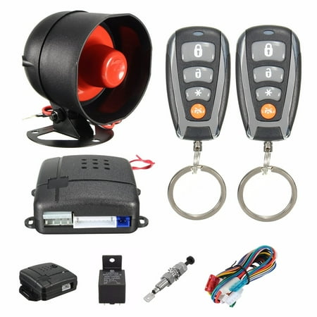 1 Way 2 Remotes Control Universal Anti-Theft Car Keyless Entry Door Central Locking Kit Security System Alarm S iren with LED