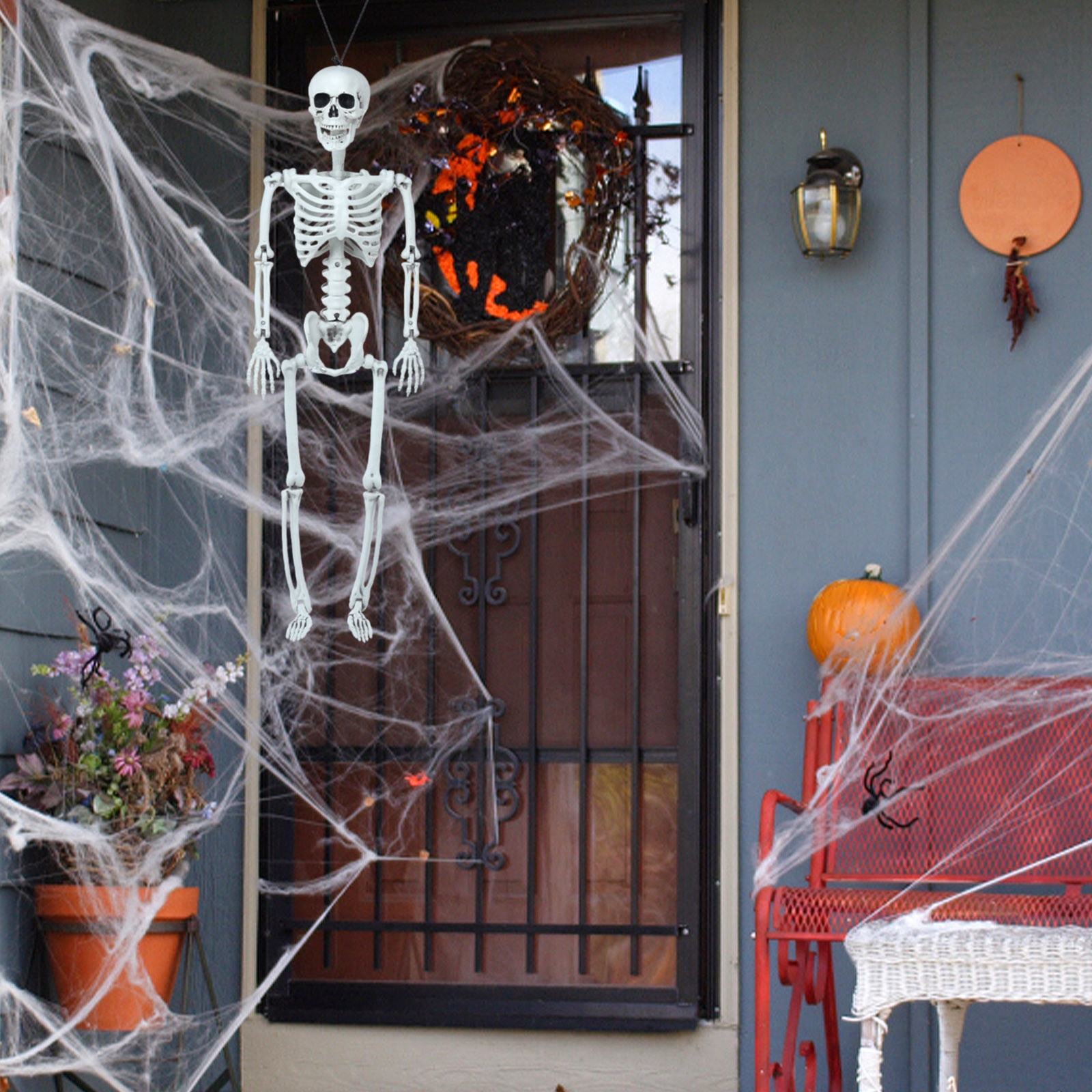 Halloween Skeleton Decorations, 3' Child Skeleton,Posable Skeleton