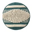 thumbnail image 7 of GDF Studio Villard Boho Handcrafted Fabric Cylinder Pouf, White and Teal, 7 of 7