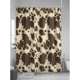 thumbnail image 5 of Farmhouse Shower Curtain, Animal Cow Print Bathroom Decor Curtains Set with Hooks, Brown White Waterproof Fabric Home Accessories， 72 X 72 Inch Long, 5 of 6
