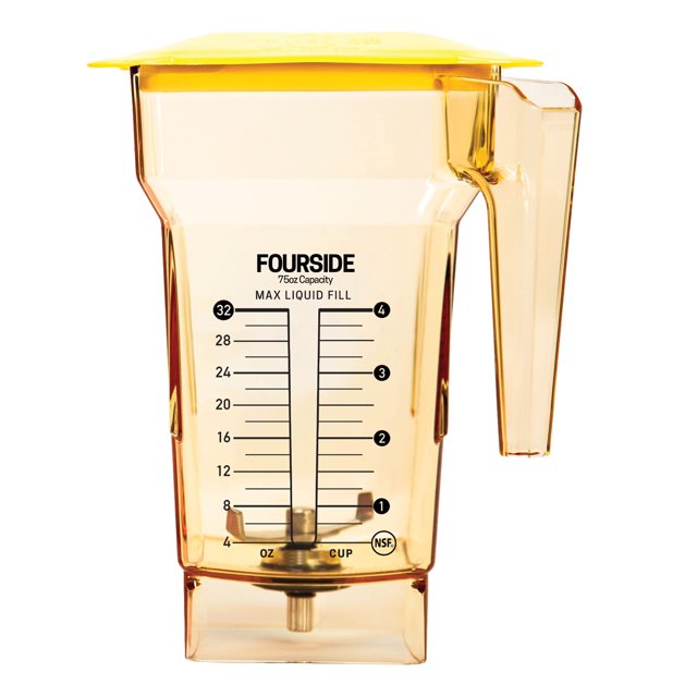 Jarra de batidora Blendtec FourSide de repuesto, 75 oz, color amarillo