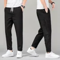 thumbnail image 3 of Pantalones casuales de bolsillo para hombre, pantalones largos, baratos, de moda, 2024, estilo coreano, holgados, de talla grande, elegantes, de alta calidad, para hombre, 3 of 5
