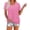 Pink, variant on Pink S WIZUTIZ Tops for Women up to 50% Off Cotton Blend Plus Cotton Linen Vintage Blouse Solid Ultra Soft Ladies Tshirts Casual Round Neck Tops Linen Plus Size Tee Fluffy Short Sleeve Tshirt Shirts