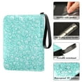 thumbnail image 4 of Trading Card Binder Album 400 Pockets 50 Removable 4-Pocket Pages Waterproof Turquoise Bubbles, 4 of 6