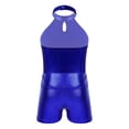 thumbnail image 4 of iiniim Leotards for Girls Gymnastics with Shorts 2Pcs Gymnastics Unitard Fitness Bodysuit Jumpsuit Royal Blue 6, 4 of 7
