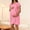 #6Pink, variant on Women's Round Neck Dress Heart Pattern Maternity Dress Labor Gown Short Sleeve Breastfeeding Nightdress