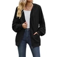 thumbnail image 5 of Wevis Women's Full Zip Hooded Jacket Long Sleeve Loose Casual Outerwear With Pockets, 5 of 6