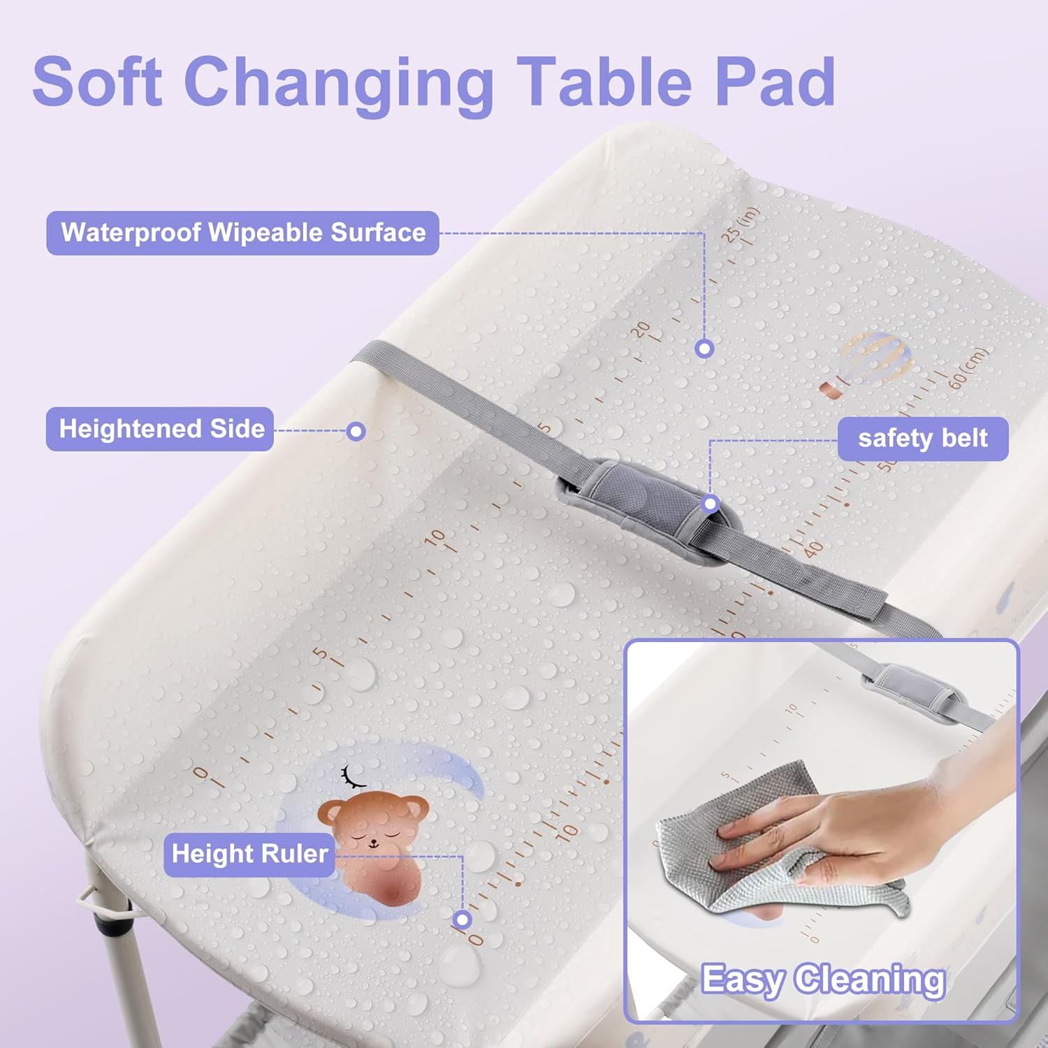 2 in 1 Baby Bathtub with Changing Table, Cuoote Diaper Changing Station Portable Waterproof Changing Table