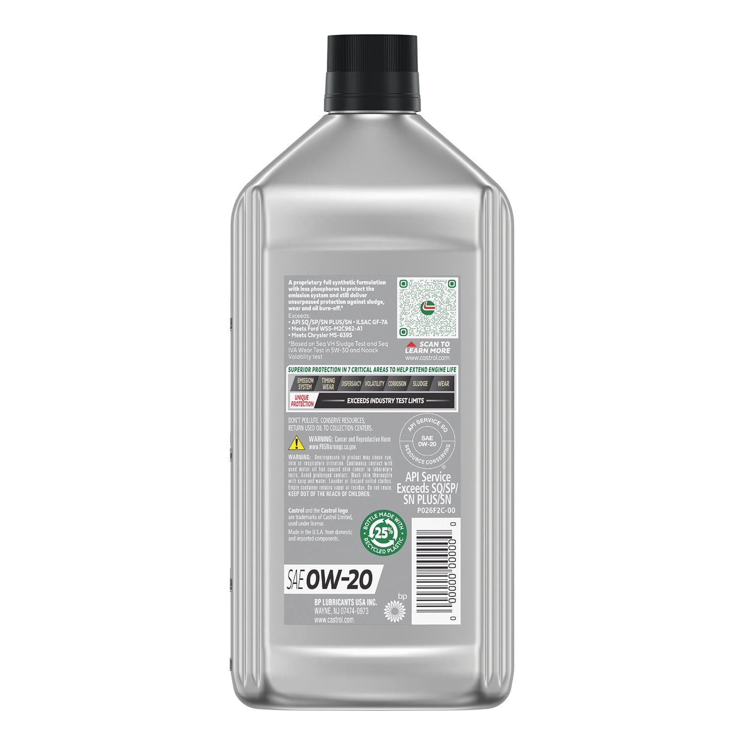 GTX Full Synthetic High Mileage 0W-20, 1 Quart