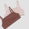 thumbnail image 2 of Girls 6-16 Hanes® 2-pc. Cotton Pointelle Square Bralette Set Color: Chesnut Rosy Size: X LARGE, 2 of 3