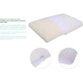 thumbnail image 3 of Slim Sleeper - Thin Latex Foam Pillow for Bed Sleeping, Firm, Low  for Side, Back, and Stomach Sleepers, Cube White, 3 of 8