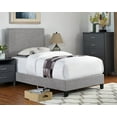 Anna Upholstered Bed with Nail Head Trim, Multiple Sizes and Colors