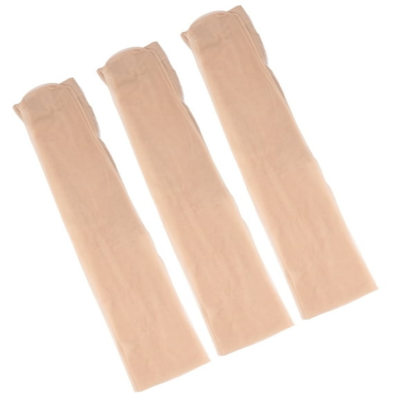 MUSEYA 3Pcs of Women's Thigh High Stockings Skin Color T Shaped Crotch for Women Safe Material