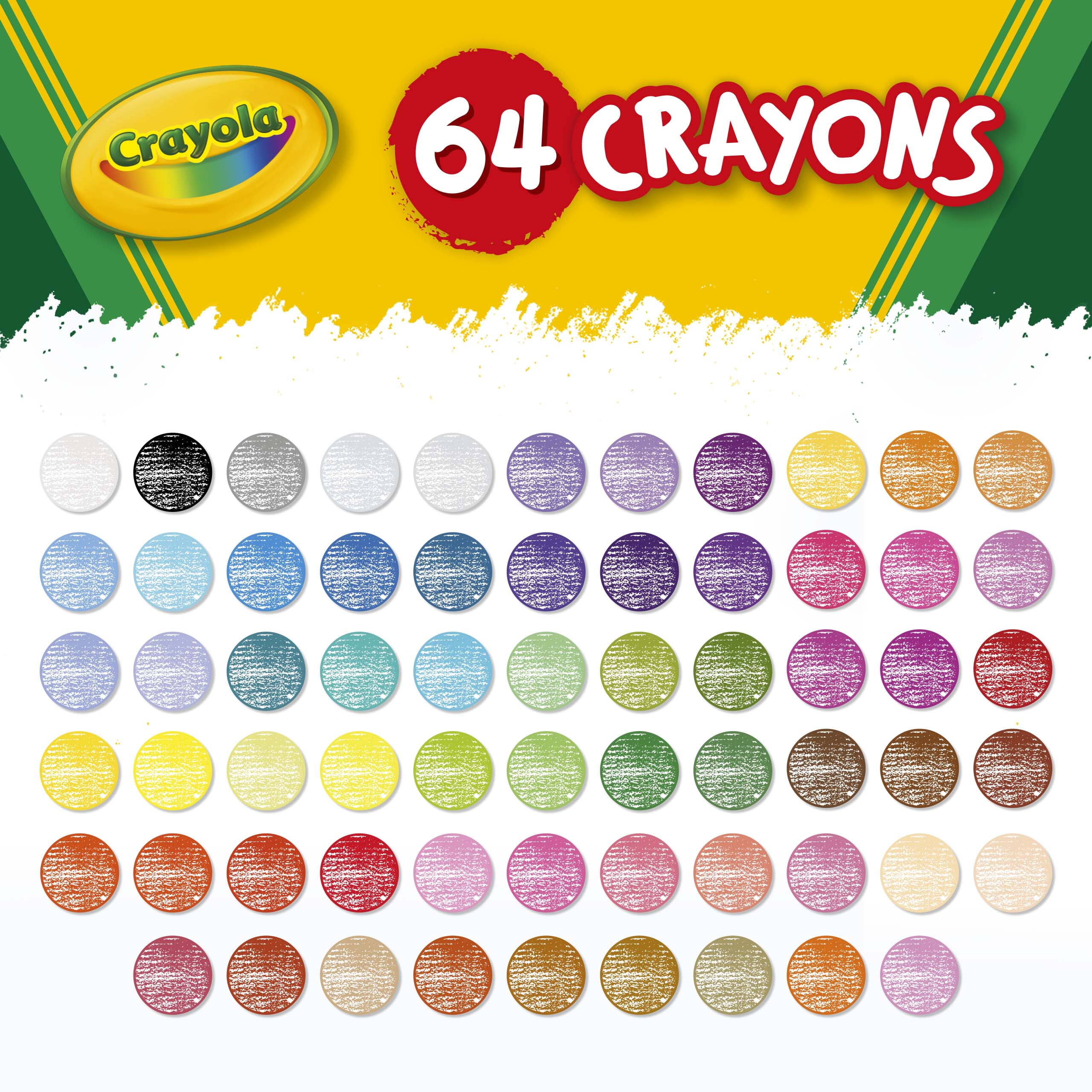 Crayola crayons de cire 64 pièces - Cdiscount Beaux-Arts et