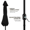 thumbnail image 6 of Renwick 9 Ft Outdoor Patio Umbrella with Push Button Tilt and Crank, Black, 6 of 9