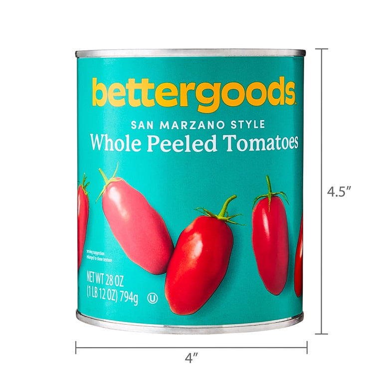 bettergoods San Marzano Style Whole Peeled Tomatoes, Steel Can
