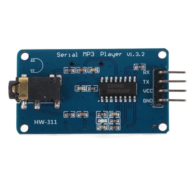 Módulo reproductor MP3 con puerto serie UART y placa de reproducción de música con zócalo para tarjeta de memoria