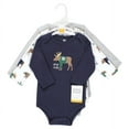 thumbnail image 2 of Hudson Baby Cotton Long-Sleeve Bodysuits, 3- Pack, Newborn- 24 Months, 2 of 5