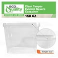 thumbnail image 6 of 150 oz Square Clear Stackable Deli Containers with Airtight Tamper-Proof Lids, BPA-Free Plastic Food Storage, Microwave, Freezer Safe, Meal Prep, Takeout Containers for Kitchen, Restaurants (15), 6 of 6