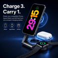 thumbnail image 3 of NIUTA® Wireless Charging Station for Apple Devices, 3 in 1 Foldable Magnetic Wireless Charger Stand for iPhone 16/15/14/13/12, Apple Watch and AirPods, Up to 15W with 20W USB-C Adapter, 3 of 7