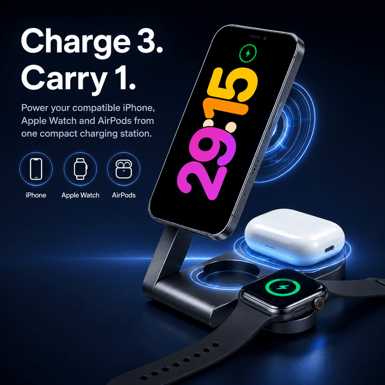 NIUTA 3-in-1 Wireless Charging Station for Apple Devices photo 3