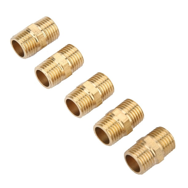 Pezón Hexadecimal De Tubo De Latón Sólido, Fácil De Instalar Conector De Tubo De Agua, Ampliamente Utilizado En Tuberías De Agua Con Buena Resistencia A La Vibración,