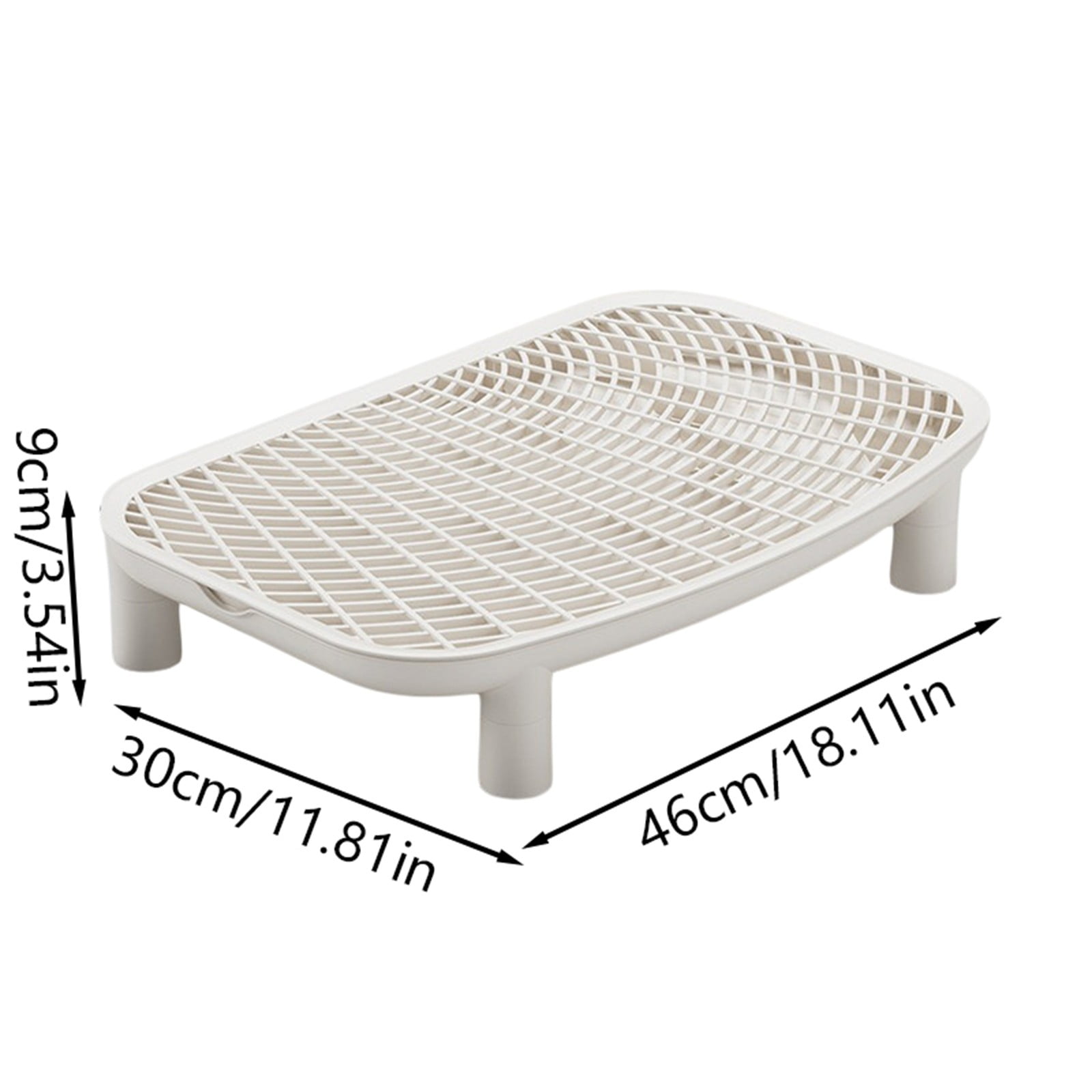 Cat Litter Box Step Mat 18.1"x11.8"x3.5", Double Layer Litter Catcher & Trapper, Waterproof Non- Easy Clean Mat for Large Litter Boxes, Pedal Step for Dorm Living Room Home