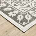 thumbnail image 2 of HomeRoots 507962 2 x 8 ft. Gray & White Oriental Power Loom Stain Resistant Runner Area Rug, 2 of 8