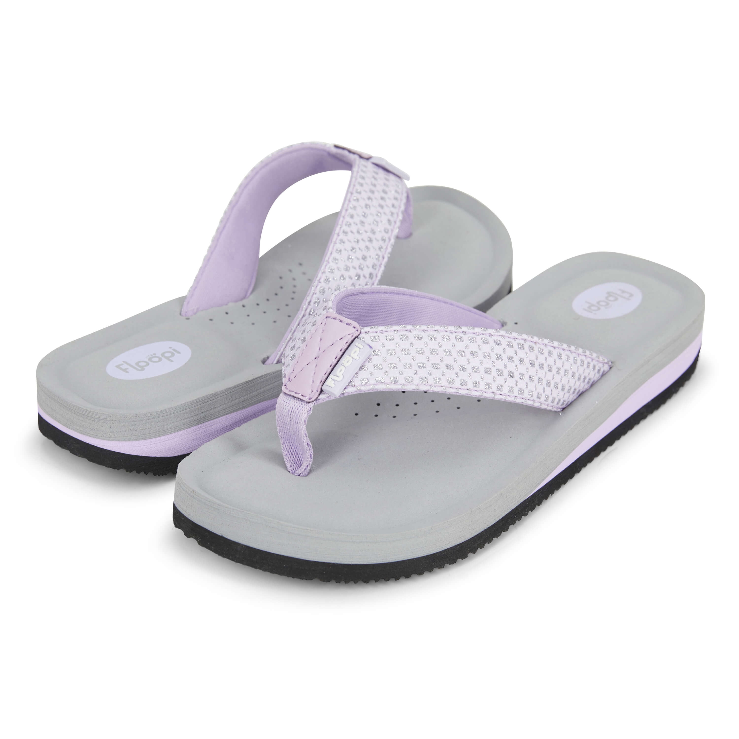 Floopi Women's Sparkly Flip Flops Comfort Beach Sandals W/Arch Support ...