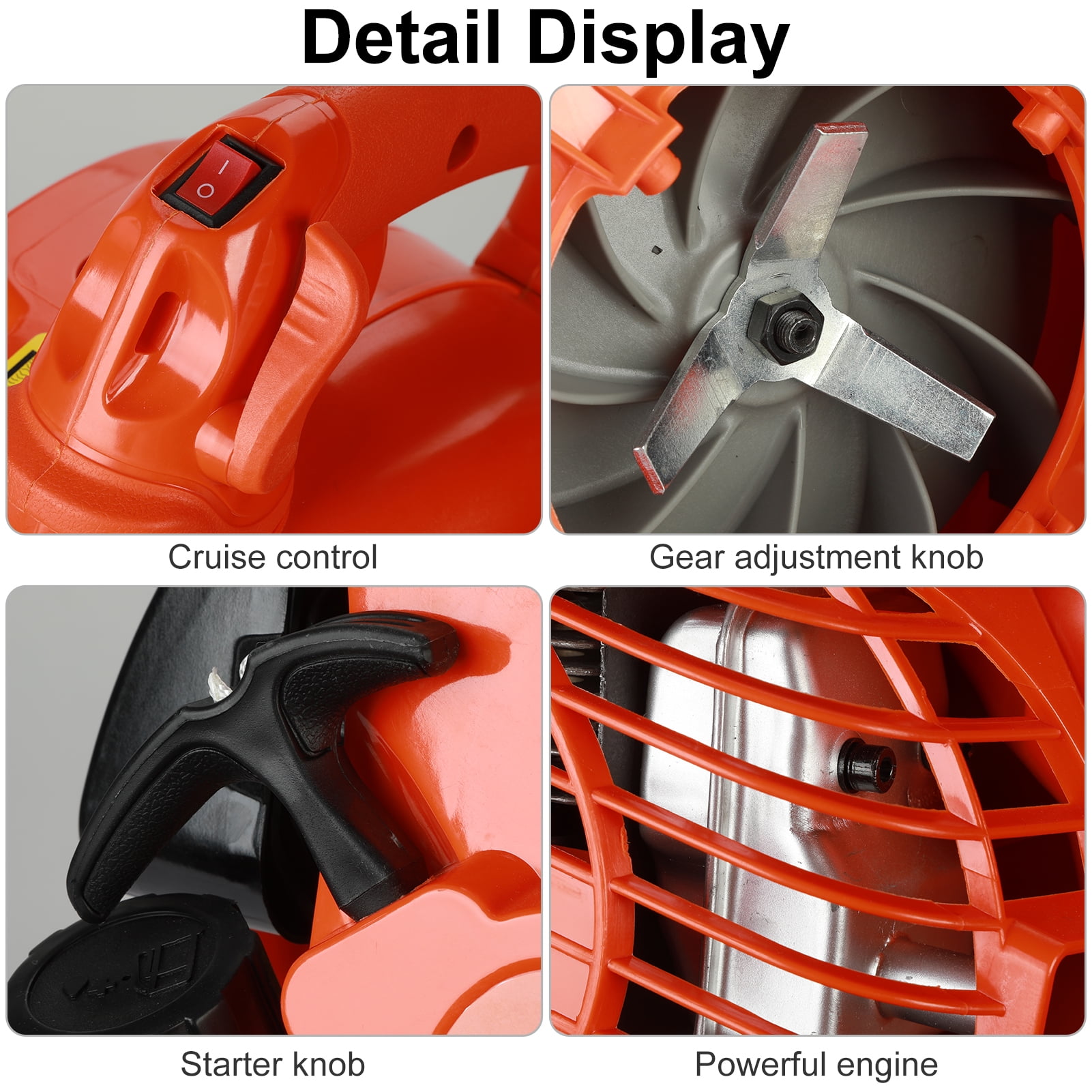 AQSQ 2-Stroke Handheld Gas Powered Leaf Blower 424 CFM Gasoline Grass Sweeper Gas Engine Cordless Leaf Blower for Cleaning Lawn, Snow Blowing, Yard, Patio and Sidewalk