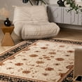 thumbnail image 3 of Rug Branch Traditional Persian  Beige Black Indoor Area Rug - 6x9, 3 of 8