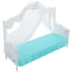 thumbnail image 3 of ColoMX Mini cama para casa de muñecas con red de encaje, juego de cuna para muñeca bebé de 30cm, modelo de cama pequeña para muñeca, muebles para casa de muñecas en miniatura para niños, 3 of 8
