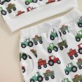 thumbnail image 4 of Ulanda Toddler Baby Boy Clothes Fall Winter Outfit Long Sleeve Sweatshirts Pant Infant Baby Farm Clothes (White, 18-24 Months), 4 of 7