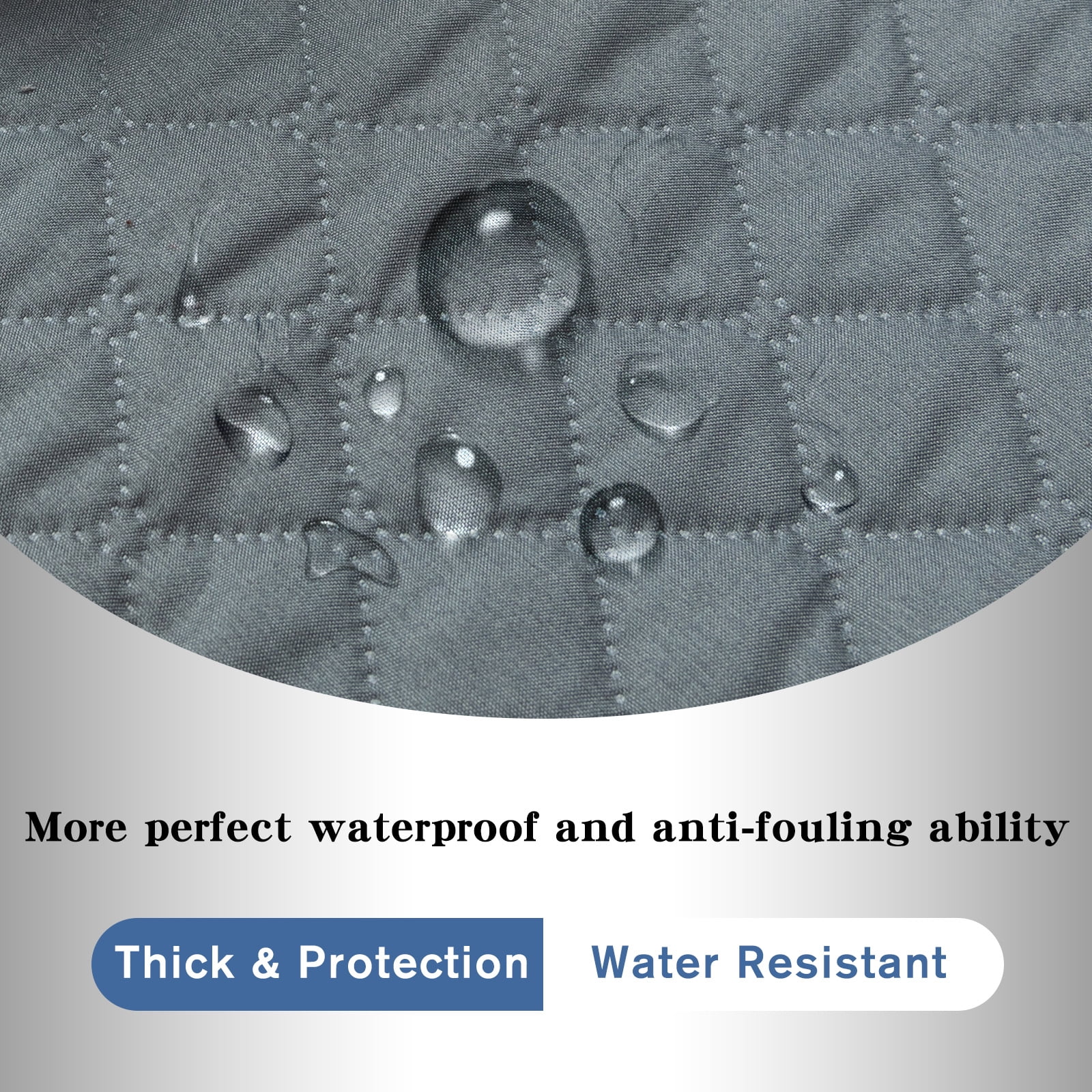 XmhyTop Couch Cover Solid Color 2 seat Sofa cushion Waterproof Easy - Fit Washable Reclining Chair Cover for Living Room Sofa - Ideal Furniture Protector (Grey)