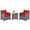 Red, variant on Barara King Outside Patio Conversation Sets, Patio Furniture Set,3 Pieces Outdoor Wicker Conversation Set with Tempered Glass Tabletop-Black