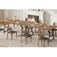 thumbnail image 3 of 70.9 in Large Dining Room Table for 6, Rectangular Kitchen Table with Heavy Duty Metal Legs, Farmhouse Wooden Dining Table for Big Family (Brown), 3 of 8