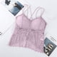 thumbnail image 1 of Camisola de manga corta para mujer con almohadilla para el pecho, sin aros de acero, ropa interior para yoga, pijamas deportivos, pijamas para mujer, 1 of 5