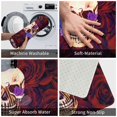 thumbnail image 4 of XMXT Non-Slip Polyester Bathroom Rugs Kitchen Door Mat, Aged Floral Skull Print Machine Washable Bath Mats Rug for Kitchen Shower Bathtub Decor, 15.7 x 23.6 inches, 4 of 9