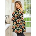 thumbnail image 6 of JuneFish Women's Plus Size Tunic 3/4 Sleeve Top Trendy Style Flowy Loose T-Shirt, 6 of 6