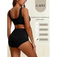 thumbnail image 3 of GAI YI Women's High-Waist Tummy Control Girdle Panties Black Jacquard Ladies Panties for Women Full Coverage Underwear 2Black+2Black M, 3 of 7
