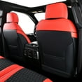 thumbnail image 5 of Coverado Full Set Car Seat Covers, Leather Auto Seat Covers With Concave Front Seat/Split Curved Rear, Custom Fit 2009-2018 Ram 1500, 2010-2024 Ram 2500 3500 (Red), 5 of 6